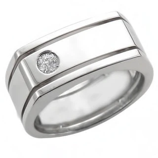 JBRM2032 10kt White Gold Men Wedding Band