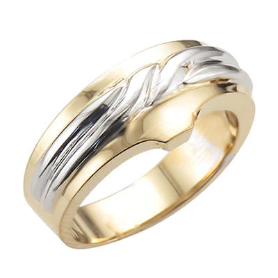 JBRM16I Two Tone 10kt Gold Engagement Ring Set