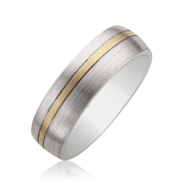 JBRMCB-5 Two Tone 10kt Gold Wedding Band