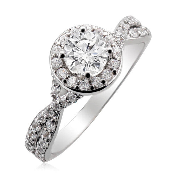 JB:RM976 10KT White Gold Engagement Ring