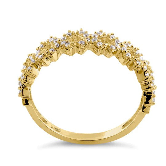 JB:ORZ170 Solid 14K Yellow Gold Xs CZ Ring
