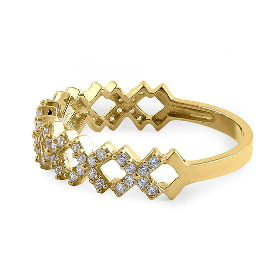 JB:ORZ170 Solid 14K Yellow Gold Xs CZ Ring