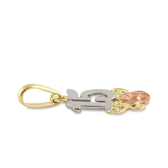 JB:OPP347 All products Solid 14K Triple Tone Gold Sweet 15 P...