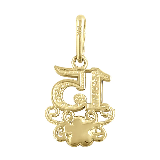 JB:OPP347 All products Solid 14K Triple Tone Gold Sweet 15 P...