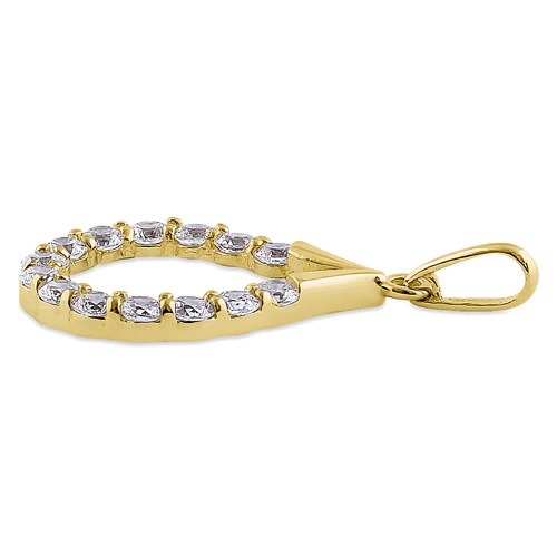 JB:OPZ069 Solid 14K Yellow Gold Artistic Drop C...