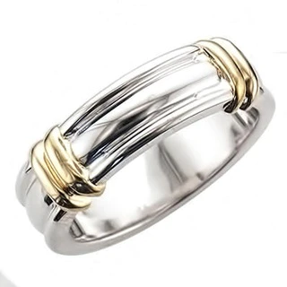 JBRM2008 Two Tone 10kt Wedding Band