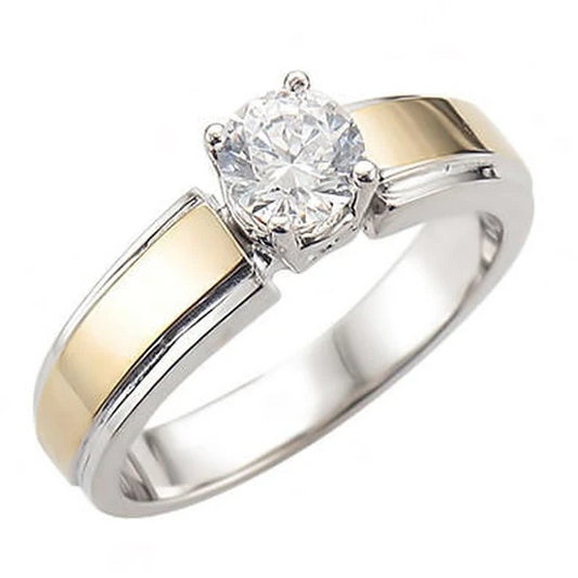 JBRM2023 Two Tone 10kt Gold Engagement Ring