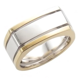 JBRM2024 Two Tone 10kt Gold Wedding Ring