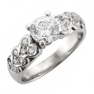 JBRM624 10kt White Gold Engagement Ring Set