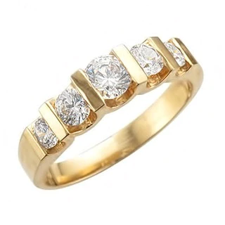 JBRM2029 10kt Yellow Gold Engagement Ring