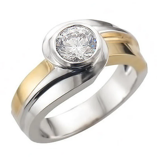 JBRM2036 10kt Two Tone Engagement Ring