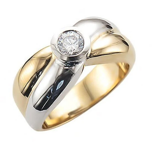 JBRM2037 Two Tone 10kt Gold Engagement Ring