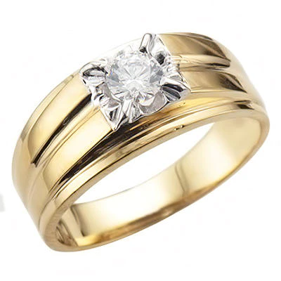 JBRM317 10kt Yellow Gold Gents Ring