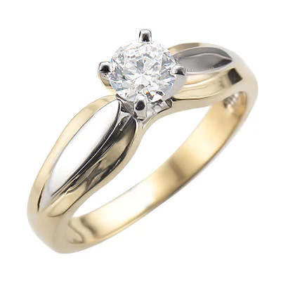 JBRM158 Two Tone 10kt Engagement Ring Set