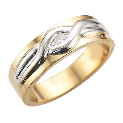 JBRM16I Two Tone 10kt Gold Engagement Ring Set