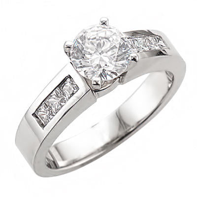 JBRM190 10kt White Gold Engagement Ring Set