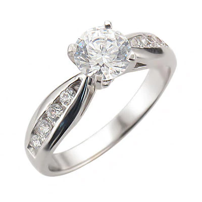 JBRM201 10 kt White Gold Engagement Ring Set