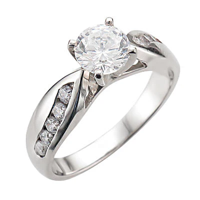 JBRM202 10kt White Gold Engagement Ring Set