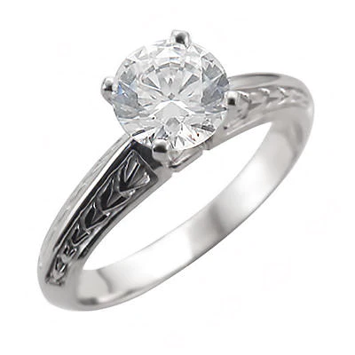 JBRM423 10kt White Gold Engagement Ring Set