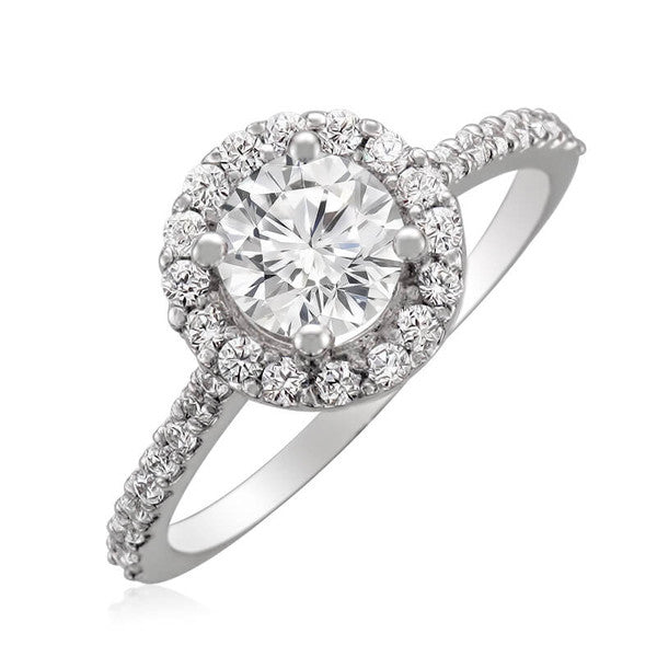 JB:RM1012 10kt Gold And CZ Stones Engagement Ring