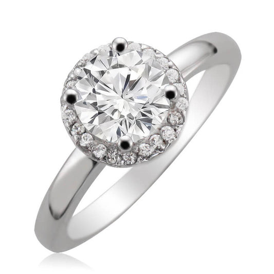 JBRM914 10KT White Gold Engagement Ring