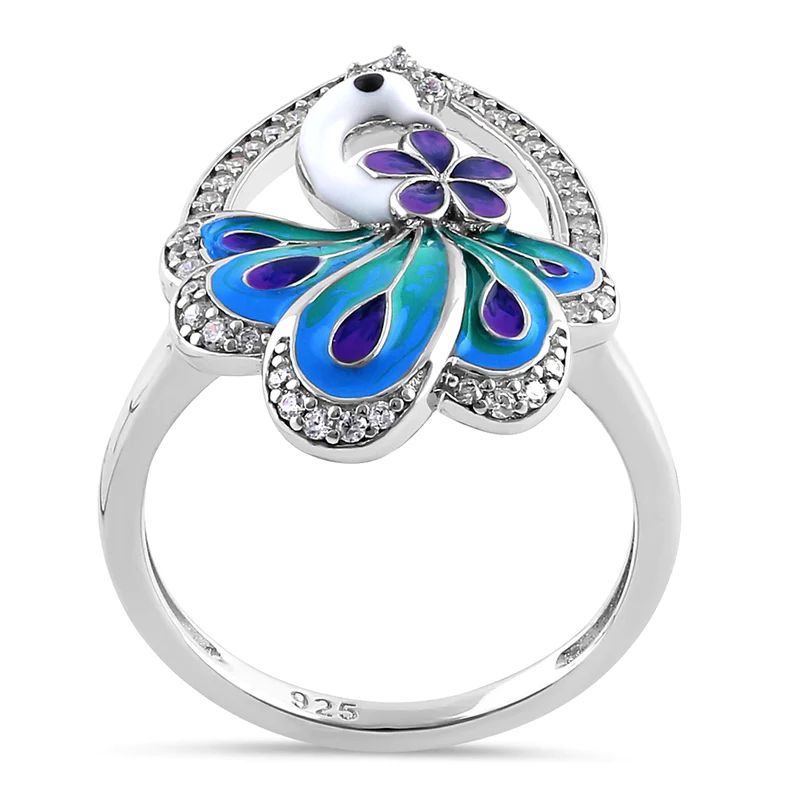 JB:SRZ6368 Sterling Silver Hand-Painted Multi-Co
