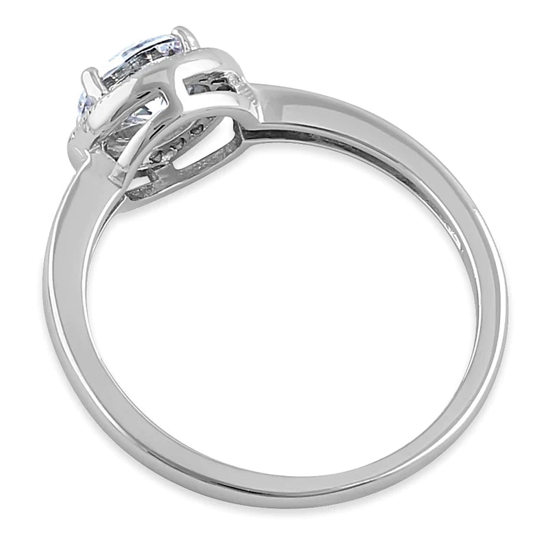 JB:SRZ6532    All products     Sterling Silver Elegant Round Halo Cl...