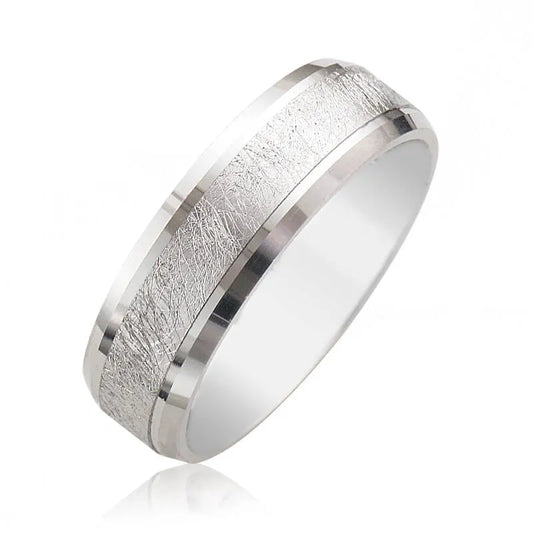 JBRMCB-1 10kt Whit Gold Wedding Band