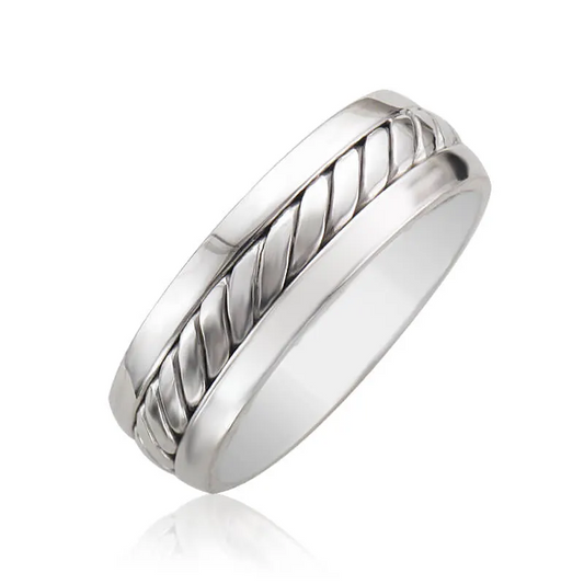 JBRMCB-7 10kt White Gold Wedding Band