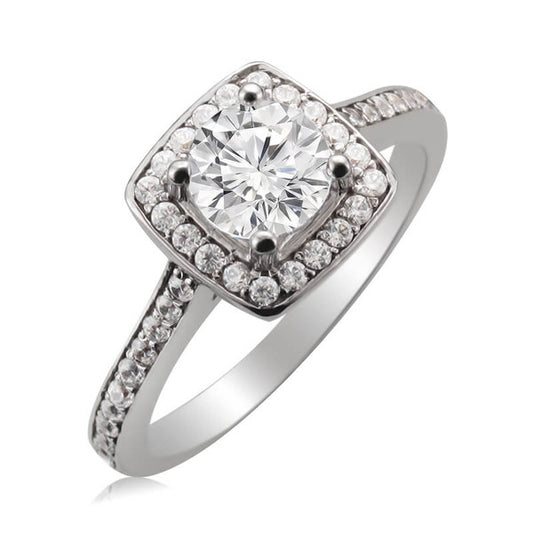 JBRM907 10KT White Gold Engagement Ring