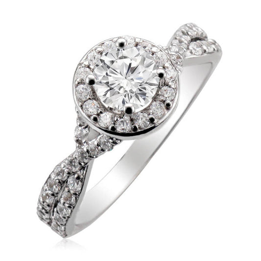 JB:RM976 10KT White Gold Engagement Ring
