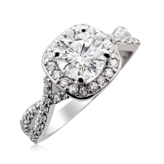 JB:RM975 10KT White Gold Engagement Ring