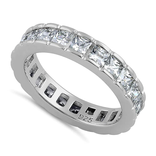 JB:SRZ472 Sterling Silver Square Eternity CZ Ring