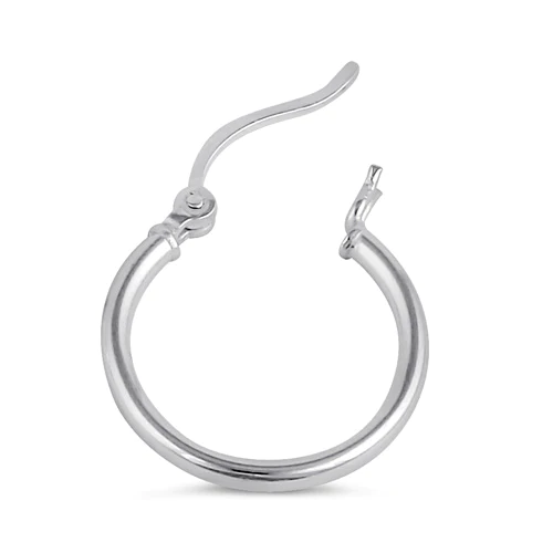 JB:SEP333  Sterling Silver 2.0MM x 20MM Hoop Ear...