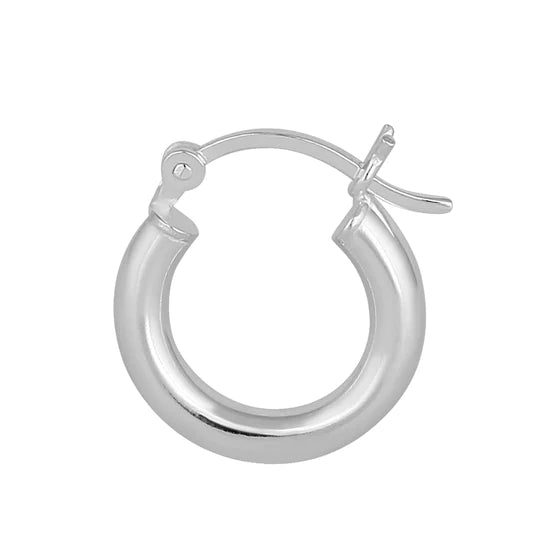 JB:SEP407  Sterling Silver 4.0MM x 16MM Hoop Earrings