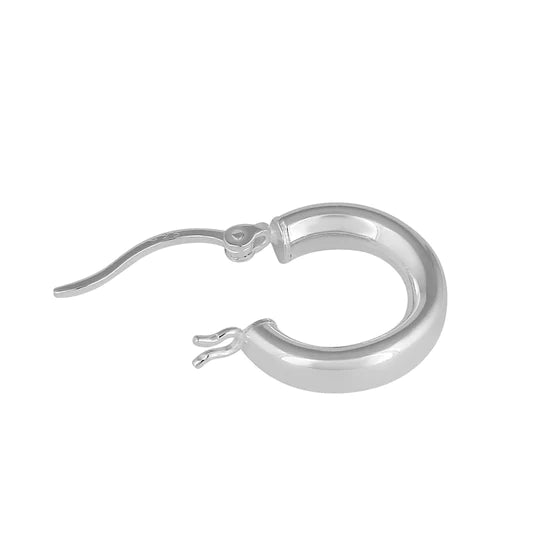 JB:SEP407  Sterling Silver 4.0MM x 16MM Hoop Earrings