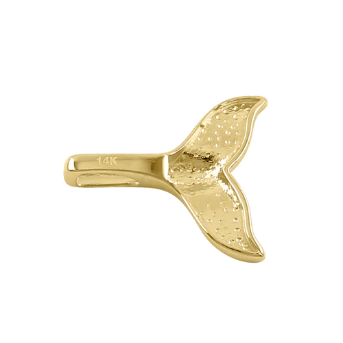 JB:OPP420 Solid 14K Yellow Gold Jumping Dolphins Pendant