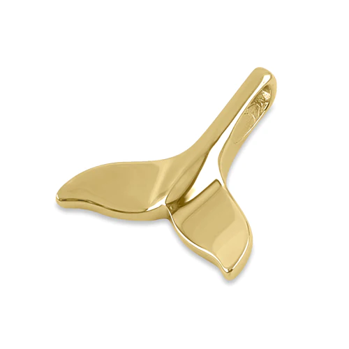 JB:OPP420 Solid 14K Yellow Gold Jumping Dolphins Pendant