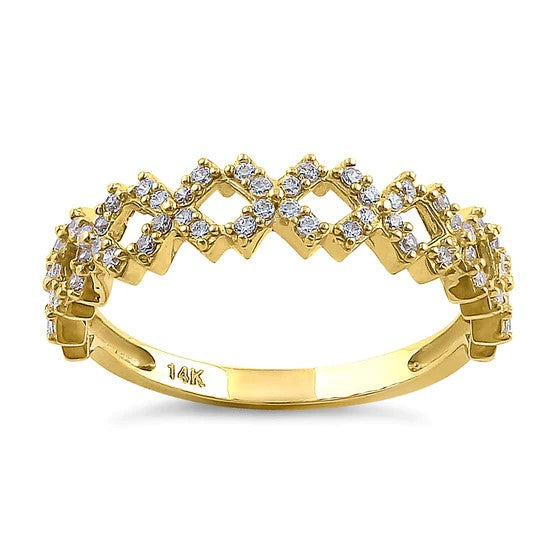 JB:ORZ170 Solid 14K Yellow Gold Xs CZ Ring