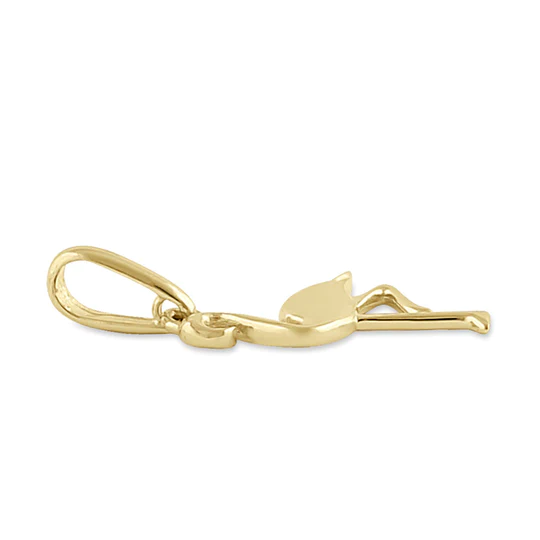 JB:OPP339 Solid 14K Yellow Gold Flamingo Pendant