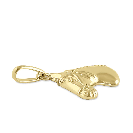 JB:OPP343 All products Solid 14K Yellow Gold Horse Head Pendant