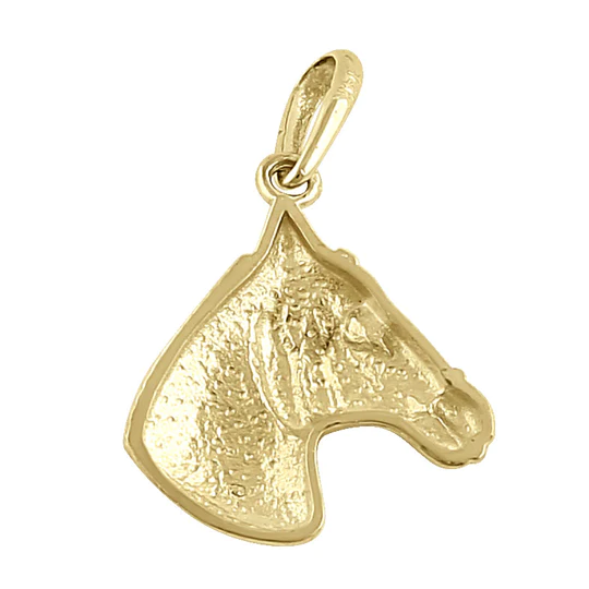 JB:OPP343 All products Solid 14K Yellow Gold Horse Head Pendant