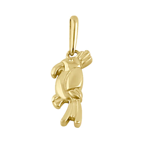 JB:opp386 Solid 14K Gold Parrot Pendant