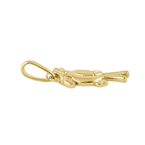 JB:opp386 Solid 14K Gold Parrot Pendant