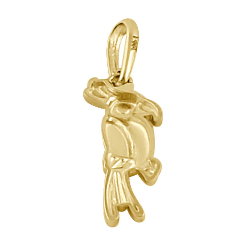 JB:opp386 Solid 14K Gold Parrot Pendant