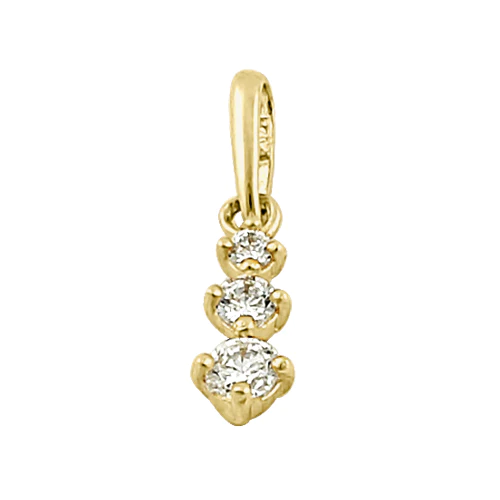 JB:OPZ009 All products Solid 14K Yellow Gold Triple Round Cl...