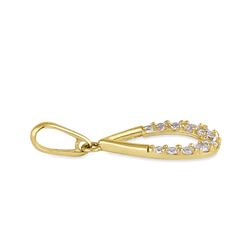 JB:OPZ042  Solid 14K Yellow Gold Elegant CZ Drop...
