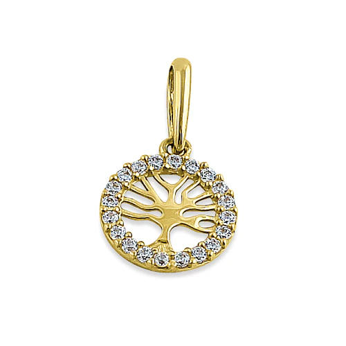 JB:OPZ058 Solid 14K Yellow Gold Tree of Life Ro...