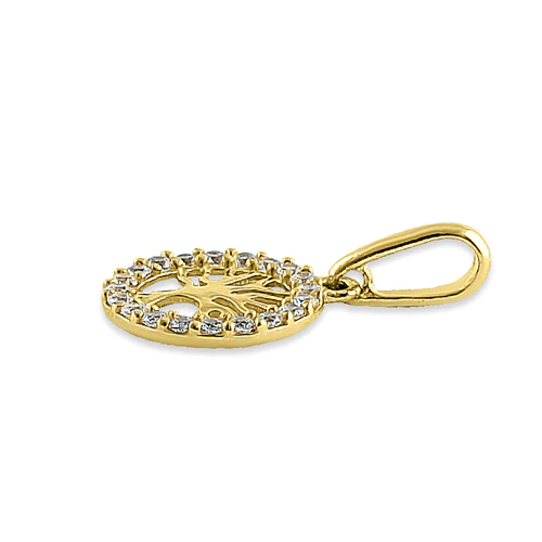 JB:OPZ057 All products Solid 14K Yellow Gold Oval Cluster CZ...