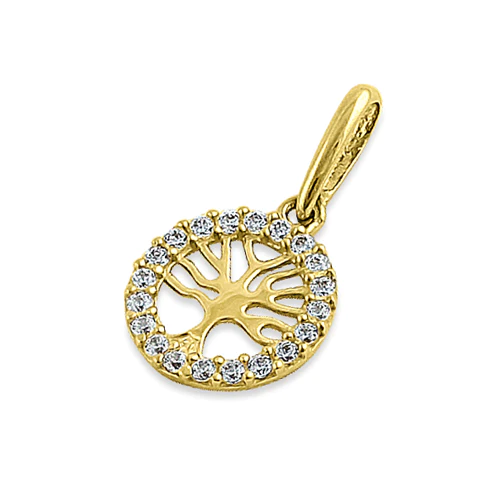 JB:OPZ058 Solid 14K Yellow Gold Tree of Life Ro...